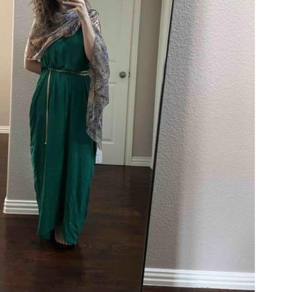 LOVESTITCH GAUZE MAXI DRESS PLUS 1X/2X RUNS LARGE COLOR FLAME - Picture 5 of 6